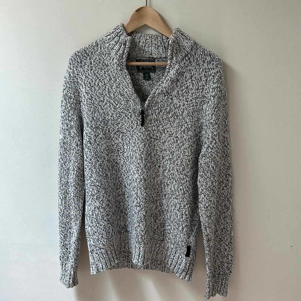 Roots quarter zip knit sweater